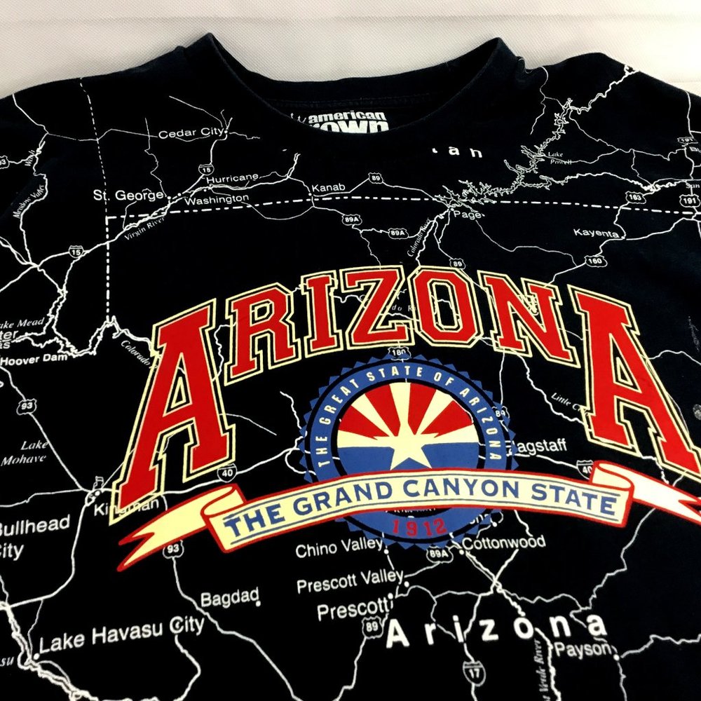 American Crown, 2X, double sided state map/hwy, large ARIZONA Spell out